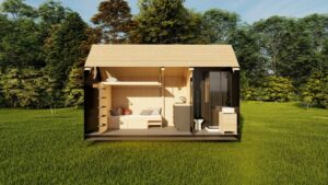 Domek na klic – maly, stylovy tiny house.